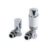 ½" Heizkörperwinkelventil Set Manuell & Thermostatisch Weiß,  von Hudson Reed