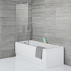 Rechteck-Badewanne mit eckigem Aufsatz,  1700mm x 750mm - inkl. Vorder- und Endschürze – Sandford Hudson Reed