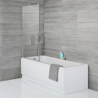 Rechteck-Badewanne mit eckigem Aufsatz,  1700mm x 750mm - inkl. Vorder- und Endschürze – Sandford Hudson Reed
