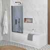 Rechteck-Badewanne mit getöntem Aufsatz,  170cm x 75cm - inkl. Vorder- und Endschürze – Sandford Hudson Reed