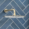 Regenduschkopf modern 300mm rund mit Kugelgelenk,  Antikes Messing/Gold Finish - Mont Hudson Reed