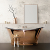 Retro Badewanne freistehend aus Kupfer,  doppelseitig - Kupfer/Nickel - Hudson Reed Sienna