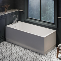 Retro-Eckbadewanne mit einer Rückenschräge 170cm x 75cm,  Seiten- & Endverkleidung wählbar – Richmond Hudson Reed