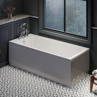 Retro-Einbaubadewanne mit einer Rückenschräge 1700mm x 700mm mit premium Seitenverkleidung – Richmond