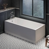 Retro-Einbaubadewanne mit einer Rückenschräge,  wählbare Größe & Badewannenschürze – Richmond Hudson Reed