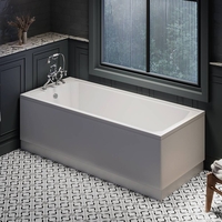 Retro-Einbaubadewanne mit einer Rückenschräge,  wählbare Größe & Badewannenschürze – Richmond Hudson Reed