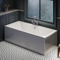 Retro-Einbaubadewanne mit zwei Rückenschrägen 180 x 80cm mit premium Seitenverkleidung – Richmond