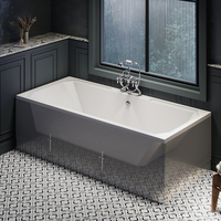 Retro-Einbaubadewanne mit zwei Rückenschrägen 180 x 80cm ohne Seiten- & Endverkleidung – Richmond