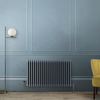 Retro Gliederheizkörper 3-lagig,  horizontal,  in Squirrel Grey - Größe wählbar – Regent Hudson Reed