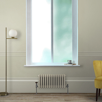 Retro Gliederheizkörper (3-Säulen),  horizontal,  300mm x 605mm - Linen – Regent von Hudson Reed