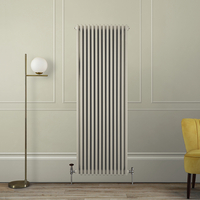 Retro Gliederheizkörper (3-Säulen),  vertikal,  1800mm x 650mm - Linen – Regent von Hudson Reed