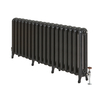 Retro Gusseisen-Heizkörper - 760mm x 1457mm,  2100W - Schwarz - Erté von Hudson Reed