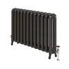 Retro Gusseisen-Heizkörper - 760mm x 983mm,  1400W - Schwarz - Erté von Hudson Reed