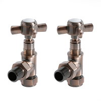 Retro Heizkörper-Winkelventilset für 15mm Kupferrohre - Farbe wählbar - Hudson Reed