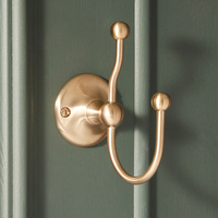 Retro Kleiderhaken - satiniertes Gold - Elizabeth