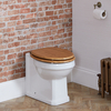 Retro Stand WC erhöht inkl. Toilettensitz in Eiche,  Farbe der Scharniere Wählbar - Richmond Hudson Reed