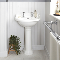 Retro-Standwaschbecken – 600mm x 490mm,  mit 2 Hahnlöchern - Ryther