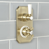 Retro Unterputz-Thermostat,  für 1 Verbraucher - Gebürstetes Gold - Elizabeth
