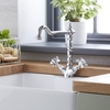 Retro Wasserhahn aus Messing - Einloch-Küchenarmatur mit Kreuzgriffen,  von Hudson Reed