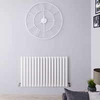 Revive 1015W Heizkörper Gäste WC Einlagig Weiß 635x1000mm Horizontal,  von Hudson Reed