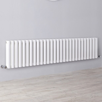 Revive 1929W Design Heizkörper 400x1647mm - Platzsparend,  Weiß,  Horizontal - von Hudson Reed