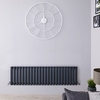 Revive 400mm x 1411mm 975W Design Heizkörper Horizontal Anthrazit unter Fenster,  von Hudson Reed