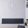 Revive 400x1647mm 1733W Design Heizkörper - Warmwasser,  Doppellagig,  Horizontal,  Anthrazit - von Hudson Reed