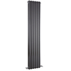 Röhrenheizkörper 1964W Vertikal Anthrazit 1800 x 383mm Stahl - Salvia,  von Hudson Reed