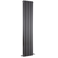 Röhrenheizkörper 1964W Vertikal Anthrazit 1800 x 383mm Stahl - Salvia,  von Hudson Reed