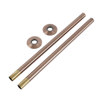 Rohrverbindung im Set,  15mm in gebürstetem Kupfer für Heizkörper mit 1/2" Gewindeanschluss - Hudson Reed