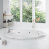 Runde Whirlpool-Einbaubadewanne,  180cm – Massagedüsen wählbar – Serene Hudson Reed
