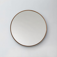 Runder Wandspiegel 600mm satiniertes Kupfer
