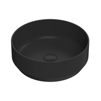 Rundes Aufsatzwaschbecken 35cm,  ohne Hahnloch - Mattschwarz - Hudson Reed