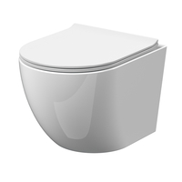 Rundes Hänge-WC inkl. Sitz mit Absenkautomatik,  modernes Design - Hudson Reed