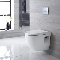 Rundes Hänge-WC Weiß inkl. Sitz mit Absenkautomatik - Belstone