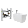 Sandford - Wand-Bidet Komplettset mit Rahmen,  Armatur & Ablauf