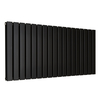 Schwarz Design-Heizkörper (doppellagig) Horizontal - 595mm x 1260mm Moderne Sterling Arlie Kollektion von Hudson Reed