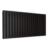 Schwarz Design-Heizkörper (doppellagig) Horizontal - 595mm x 1260mm Moderne Sterling Arlie Kollektion von Hudson Reed