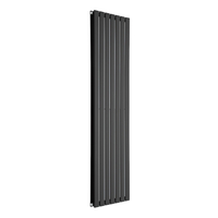 Schwarz Design-Heizkörper Vertikal,  (doppellagig)- 1750 mm x 490 mm Schwarz - Hudson Reed