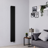 Schwarzer Elektro Heizkörper Design Vertikal - Größe,  Heizelement & Kabelabdeckung wählbar – Revive Hudson Reed