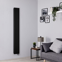 Schwarzer Elektro Heizkörper Design Vertikal - Größe,  Heizelement & Kabelabdeckung wählbar – Revive Hudson Reed