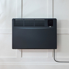 Smart Konvektor Heizung,  Elektrisch zur Wandmontage 420mm x 665mm 1500 Watt - mit Stecker Anthrazit - Elio – ECOSO by Hudson Reed