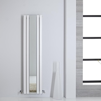 Spiegel-Heizkörper 1600 x 385mm 1212W Weiß - Wandheizkörper aus Stahl,  Warmwasser - Sloane von Hudson Reed