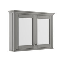 Spiegelschrank,  Nostalgie 750mmx1050mm,  Storm Grey (Grau) - Old London Hudson Reed