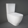 Stand-WC aufgesetzter Spülkasten Sitz mit Absenkautomatik Glanz-Weiß - RAK Moon x Hudson Reed