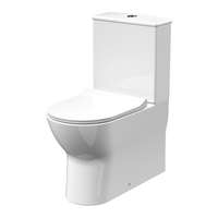 Stand-WC inkl. aufgestetztem Spülkasten aus strapazierfähigem Kristallporzellan - Hudson Reed