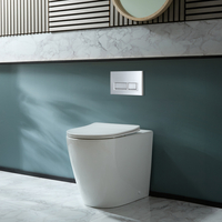 Stand-WC inkl. Sitz mit Absenkautomatik – Weiß - Brunswick von Hudson Reed