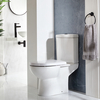 Stand WC mit aufgesetztem Spülkasten,  Absenkautomatik und Betätigungsknopf in Schwarz - Ashbury Hudson Reed