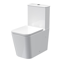 Stand-WC mit aufgesetztem Spülkasten inkl. Sitz mit Schnell-Freigabe-Funktion und Absenkautomatik - Hudson Reed
