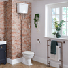 Stand WC mit hohem Spülkasten,  Toilettensitz in Weiß & Zubehör in geölter Bronze - Richmond Hudson Reed
